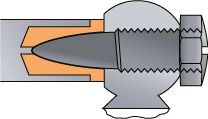 Nylon-lined pivot screw keys