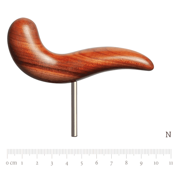 Handstütze Größe XL mit Stift, Pflaumenbaumholz